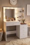 Hanah Home Monroe - MO2-W Mesa de Maquillaje Blanca